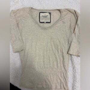Abercrombie & Fitch Light Tan Tee y2k